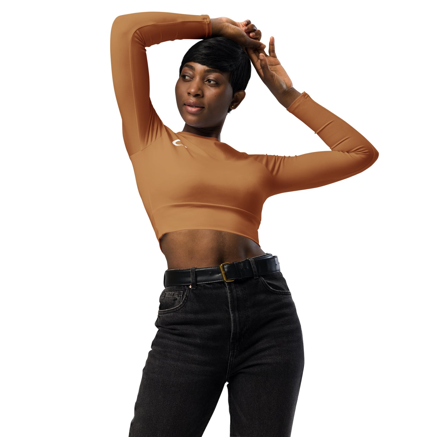 Long-sleeve crop top
