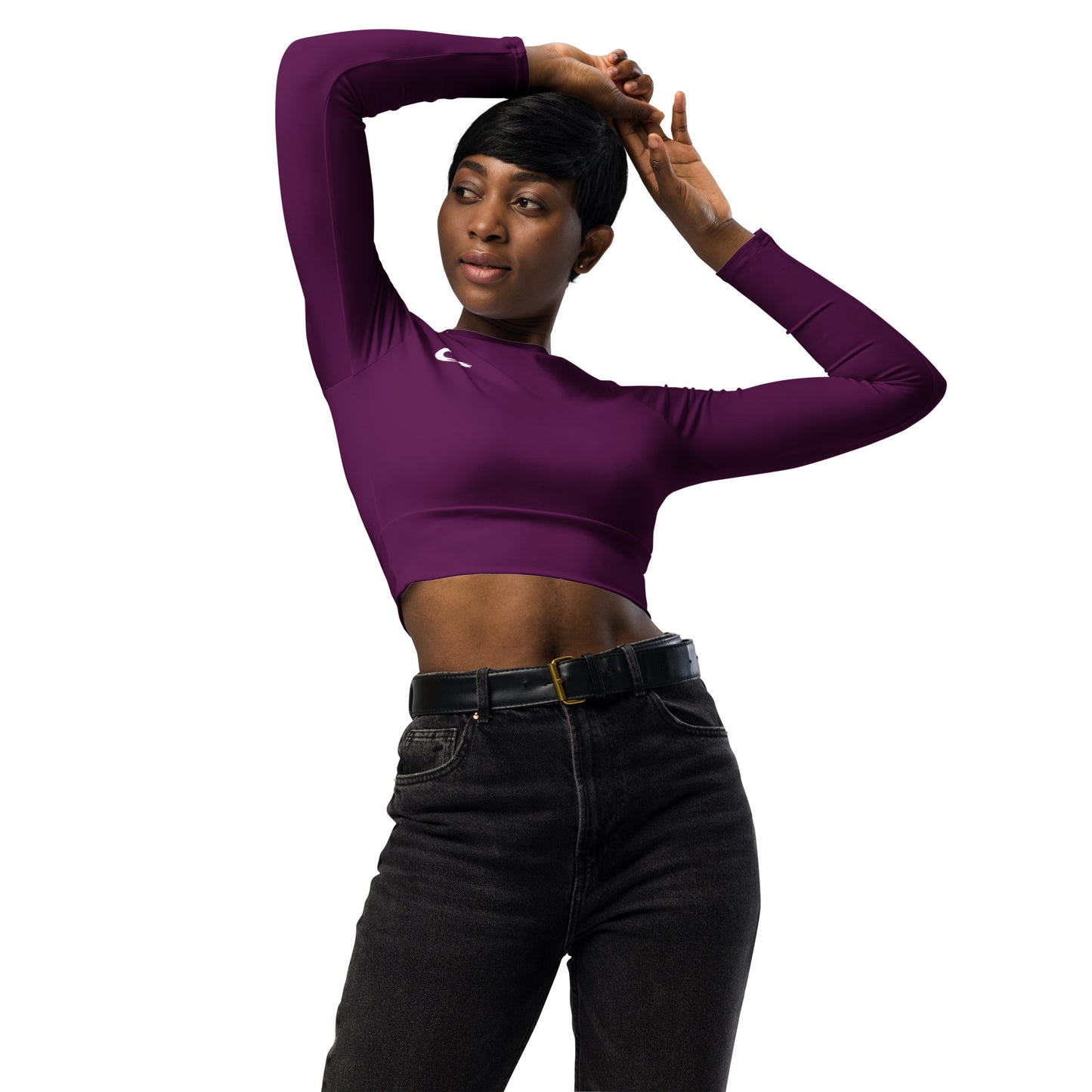 Long-sleeve crop top