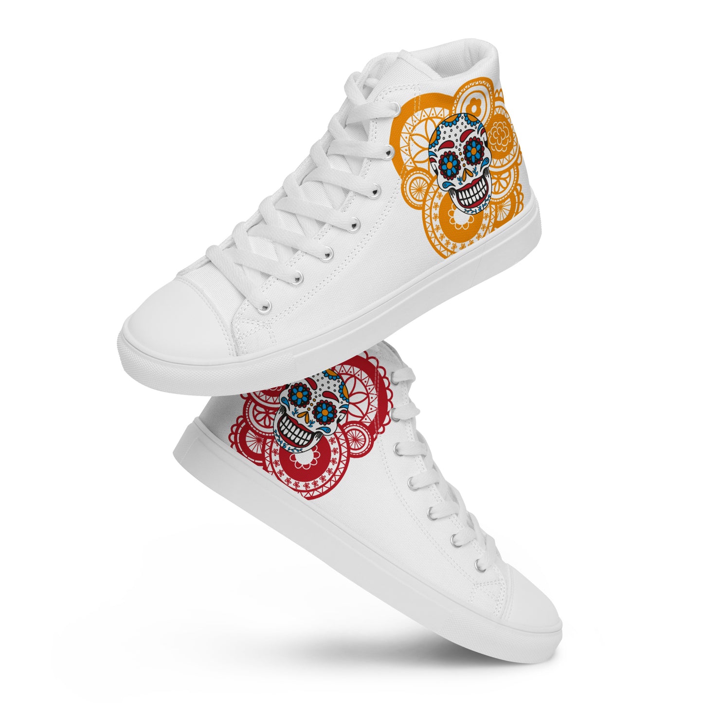 White Calavera Red/Orange Mandala (Men)